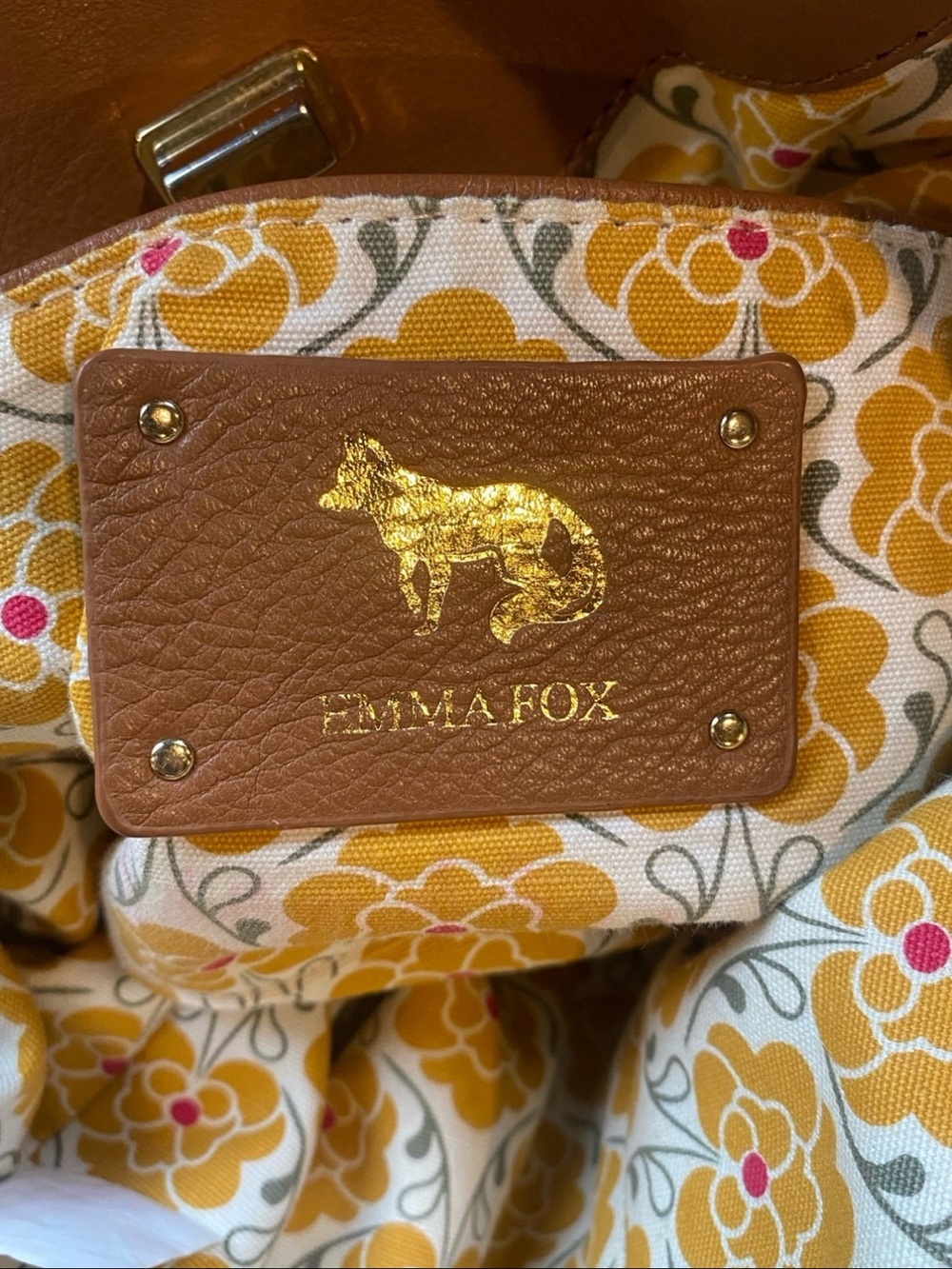 EMMA FOX Straw and Leather Tote - Picture 3 of 7